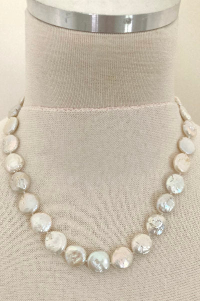 Retailer of Lemon yellow flat pearls necklace 2 layers with cz chakri  jpm0114 | Jewelxy - 111159