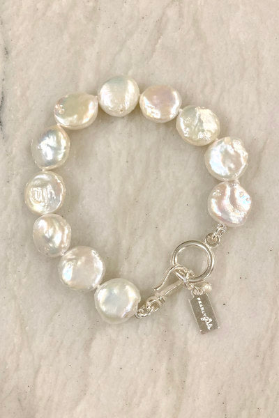 Coin pearl outlet bracelet