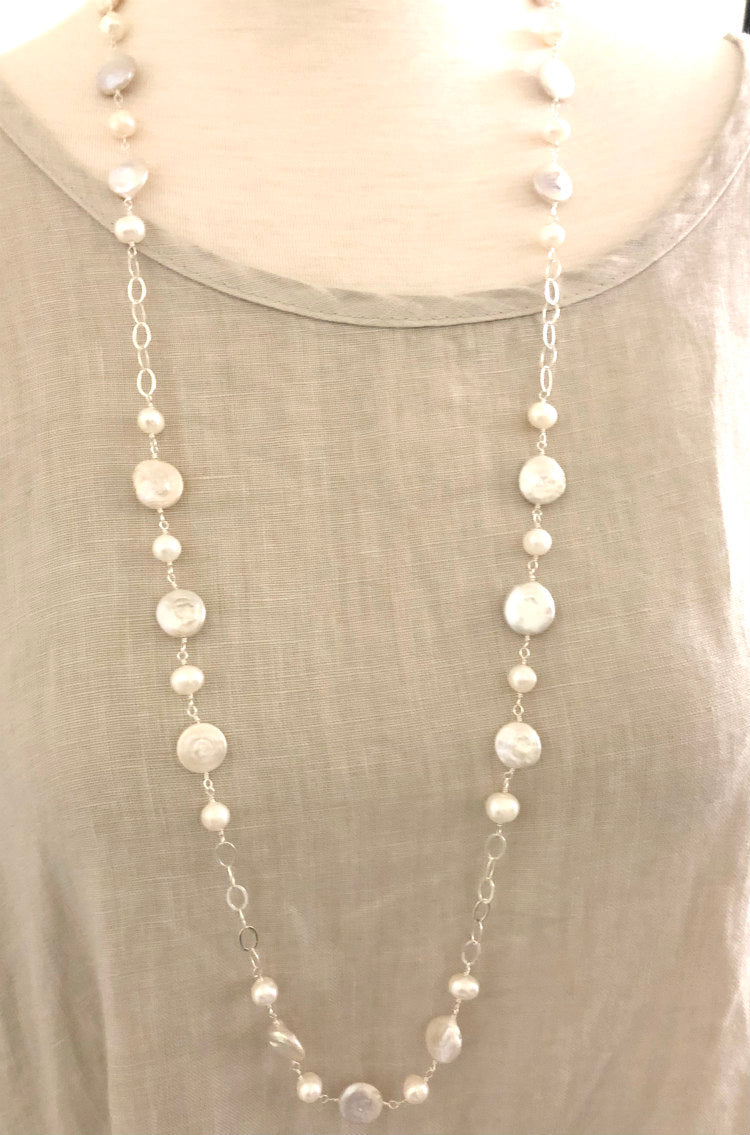 Necklaces & Chains | Pearl Chain Designed Necklace | Freeup